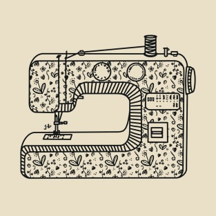 SewLalla Sewing Machine line art drawing T-Shirt