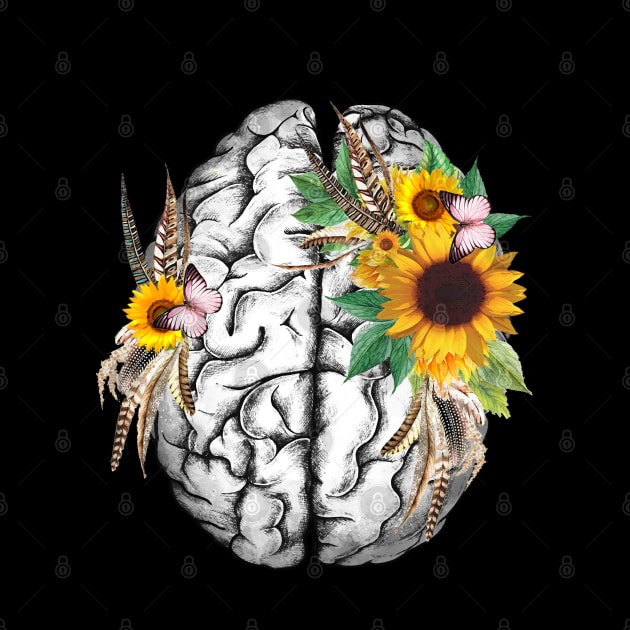 Brain Floral, Mental Health Matters 28 by Collagedream