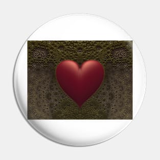 Heart Over Duck Jungle Pin