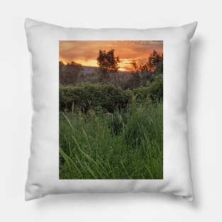 Burnished Sky, Greek nature photography Pillow