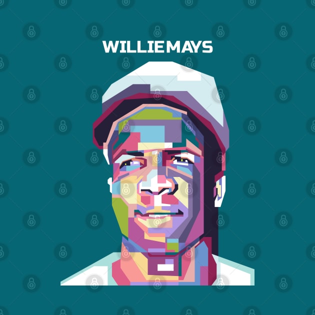 Abstract Geometric Willie Mays in WPAP by smd90