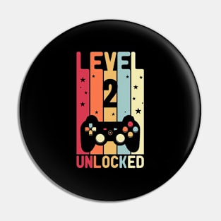 Level 2 Unlocked Gamer 2St Video Game Pin