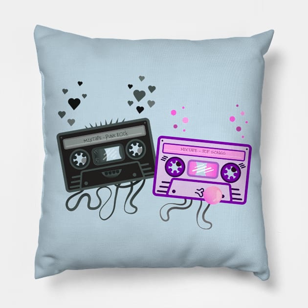 Mix Tape Love Pillow by calbers