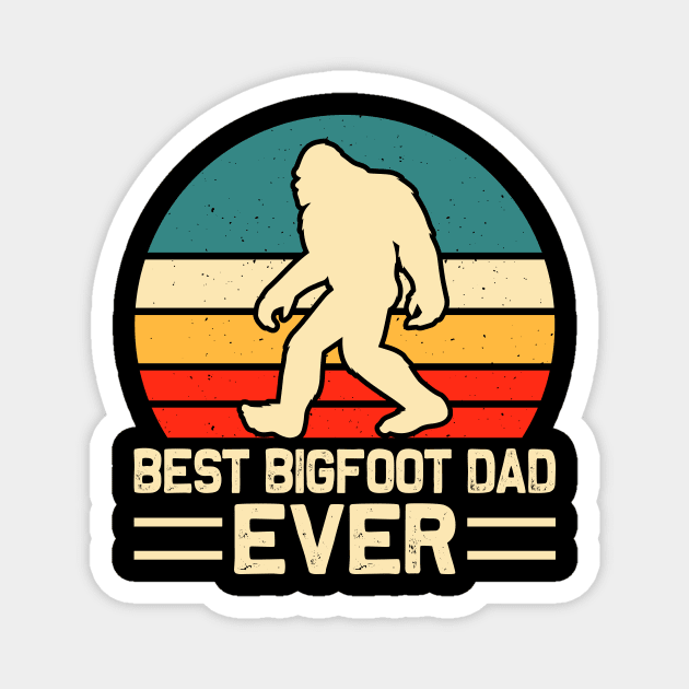 Best Bigfoot Dad Ever Sasquatch Father's Day Magnet by The WYLD Tribe