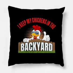 Backyard Chicken Farmer Fun Animal Lover Pillow