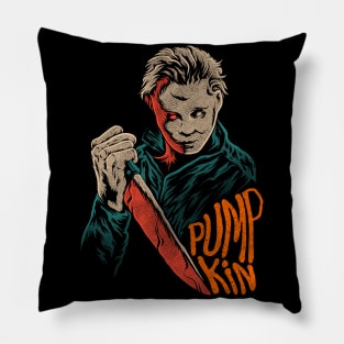 Killer pumpkin Halloween Pillow