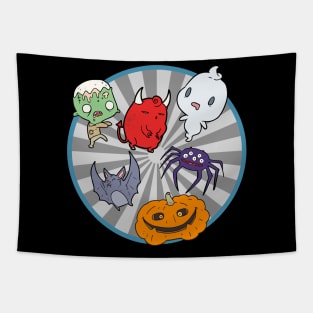 The Little Boo Crew. Not Too Scary. Retro Vintage Halloween Tapestry