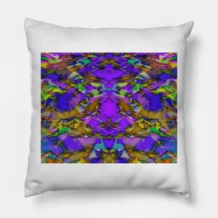 Interlocking ghosts blue Pillow