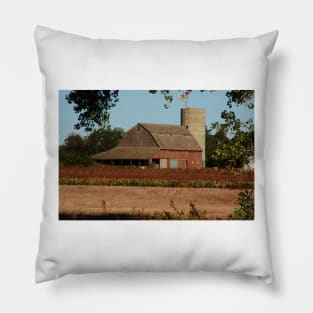 Kansas Country Red Barn Pillow