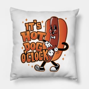 Funny It is Hot-dog o'clock Design Pillow