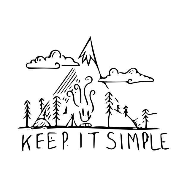Hand Drawn Keep it Simple T-shirt by TracyMichelle