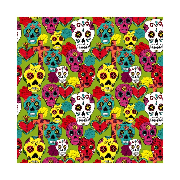 Day of the dead - Mexican fiesta - skulls motifs by kittyvdheuvel