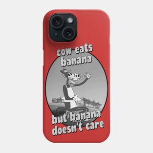 Cow Eats Banana Phone Case