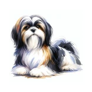 Shih Tzu Watercolor Painting - Beautiful Dog T-Shirt