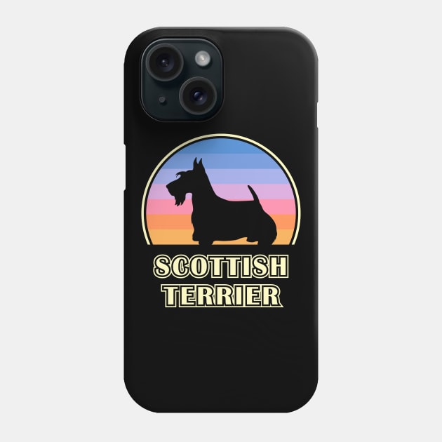 Scottish Terrier Vintage Sunset Dog Phone Case by millersye