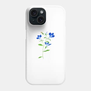 Blue eyed Mary flowers Phone Case