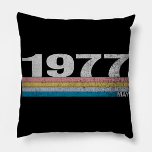 43rd Birthday Retro Born in May of 1977 Pillow