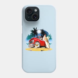 Vector cartoon retro pickup Phone Case