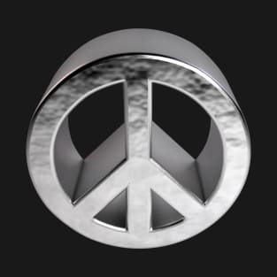 Peace - 3D - Brushed-Steel T-Shirt