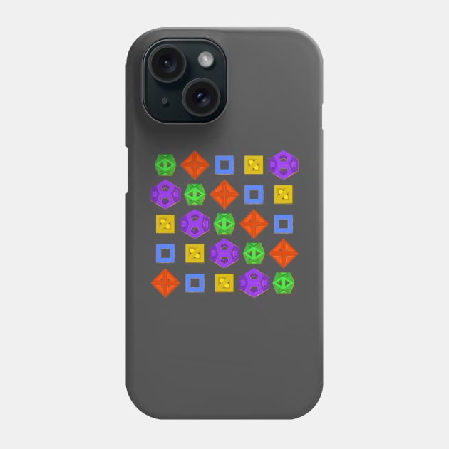 GMTRX lawal skeletal platonic solids v1 matrix Phone Case by Seni Lawal