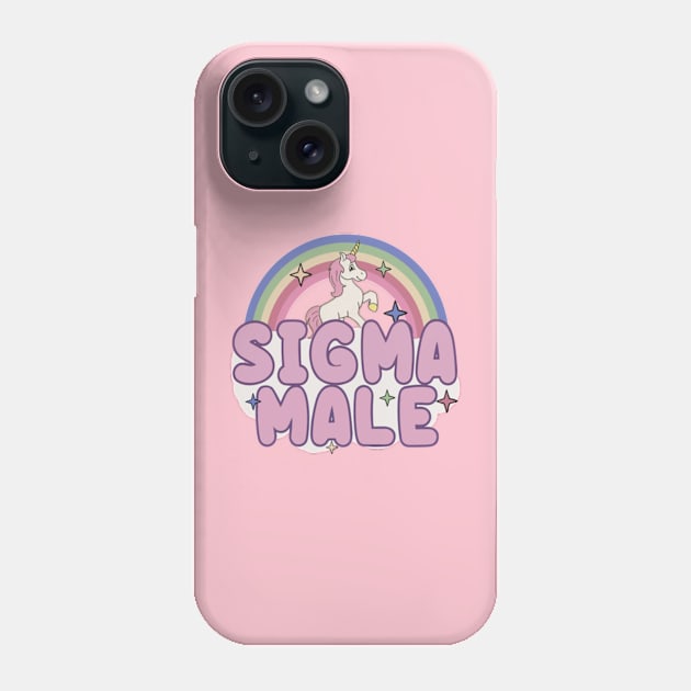 Ironic Sigma Male Funny Unicorn Rainbow Phone Case by Mimimoo