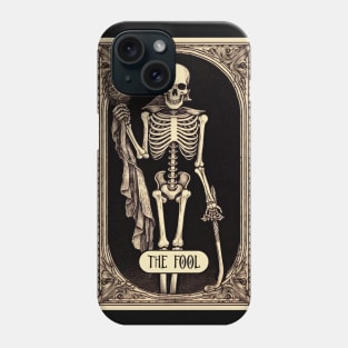 The Fool Skeleton Tarot Card Phone Case