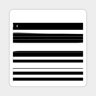 Black and White Stripes Magnet