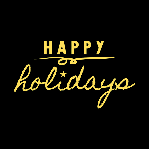 Happy Holidays Golden Design by ibarna