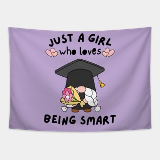 Just A Girl Who Loves Being Smart Tapestry