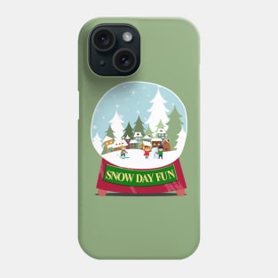 Snow Day Fun Snow Globe Phone Case