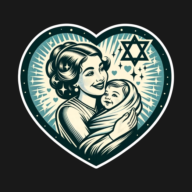 Vintage Motherhood Love Heart Symbol of Maternal Affection by Cat In Orbit ®