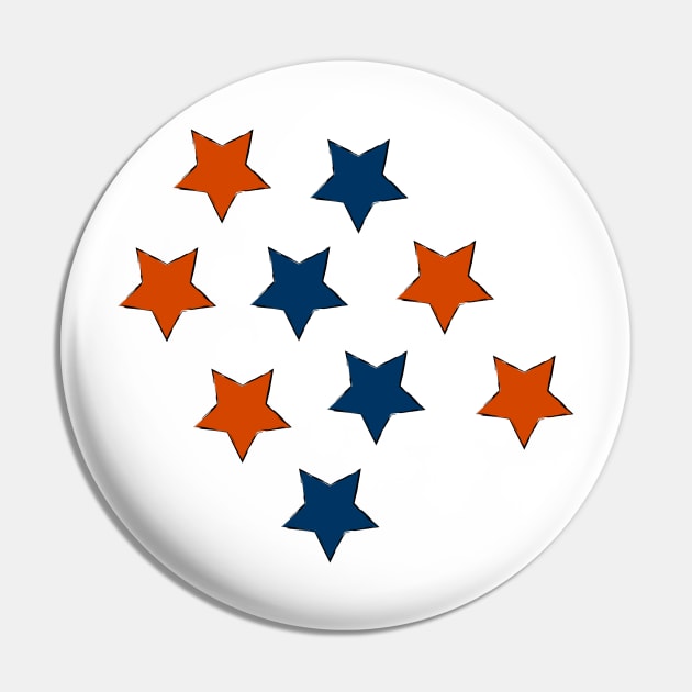 Orange and blue stars Pin by ampp