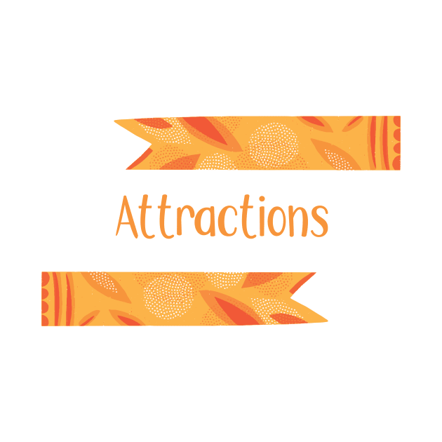 Attractions - Orange Ribbons Design GC-108-4 by GraphicCharms