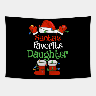 Santa's Favorite Daughter Funny Christmas Pajamas Tapestry