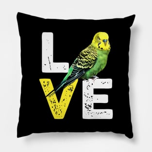 Yellow Budgie Love funny Pillow