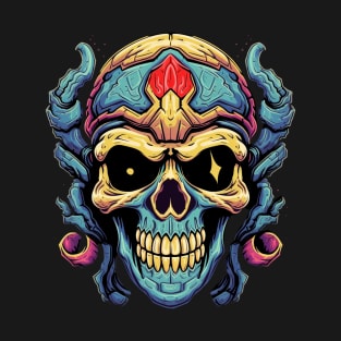 Alien Retro Sci-Fi Monster Skull T-Shirt