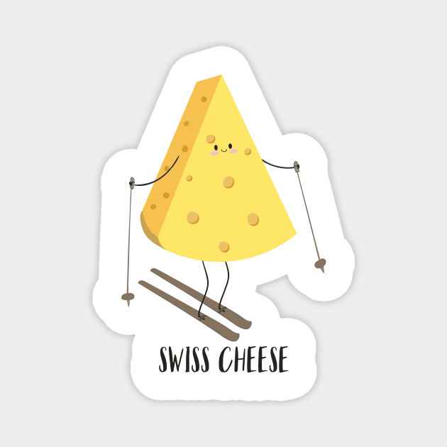 Swiss Cheese Magnet by Dreamy Panda Designs