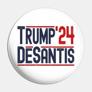 Vintage Donald Trump Ron DeSantis 2024 Pin