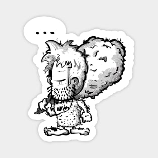 Thoughtful Caveman Magnet