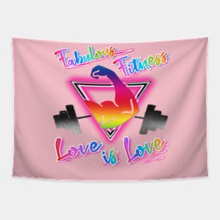 FABULOUS FITNESS LOVE IS LOVE Tapestry