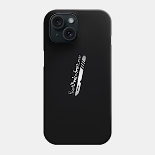 How i Died simple logo, black and white Phone Case