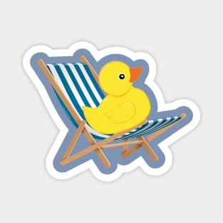 Beachside Quack: Relax and Unwind Magnet