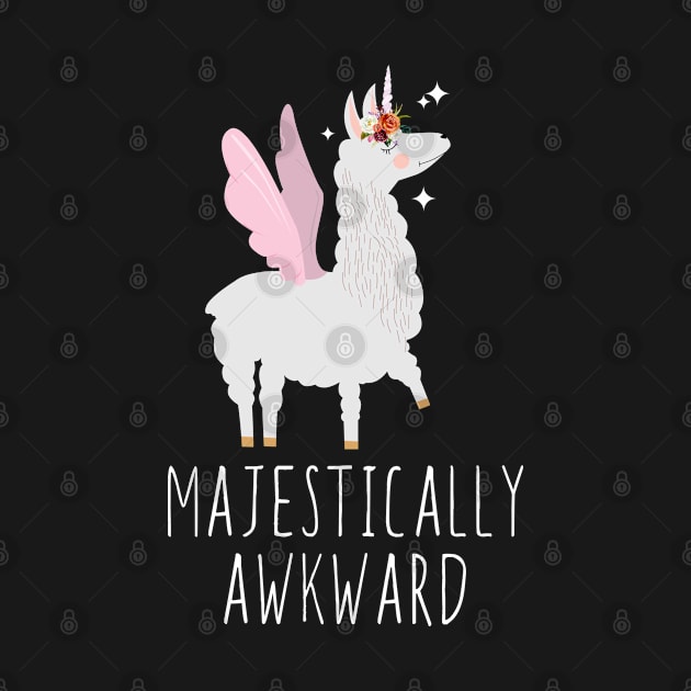 Majestically Awkward Llama Unicorn by LotusTee