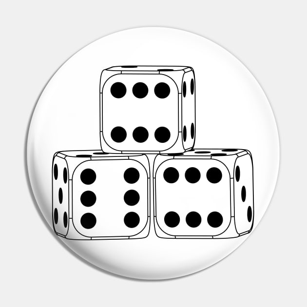 Dice 666 Board Game Tabletop Gambling Pin by capyfarta