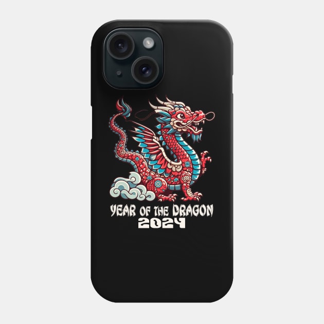 Happy New Year 2024 Chinese New Year 2024 Year of the Dragon Phone Case by Etopix