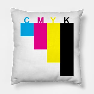 CMYK Cascading Blocks Pillow