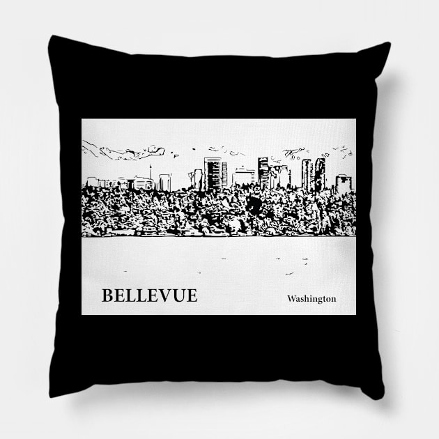 Bellevue - Washington Pillow by Lakeric