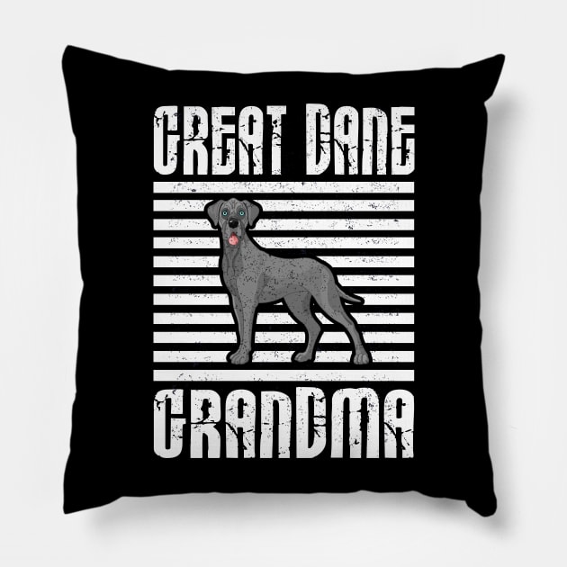 Great Dane Grandma Proud Dogs Pillow by aaltadel