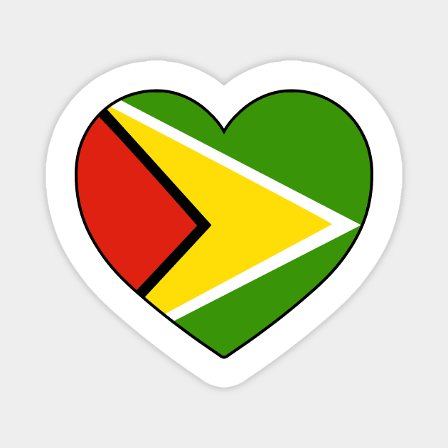 Heart - Guyana Magnet by Tridaak