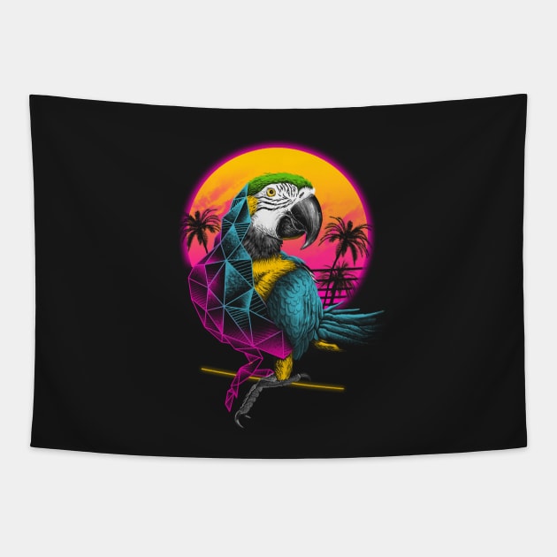 Rad Parrot Tapestry by Vincent Trinidad Art